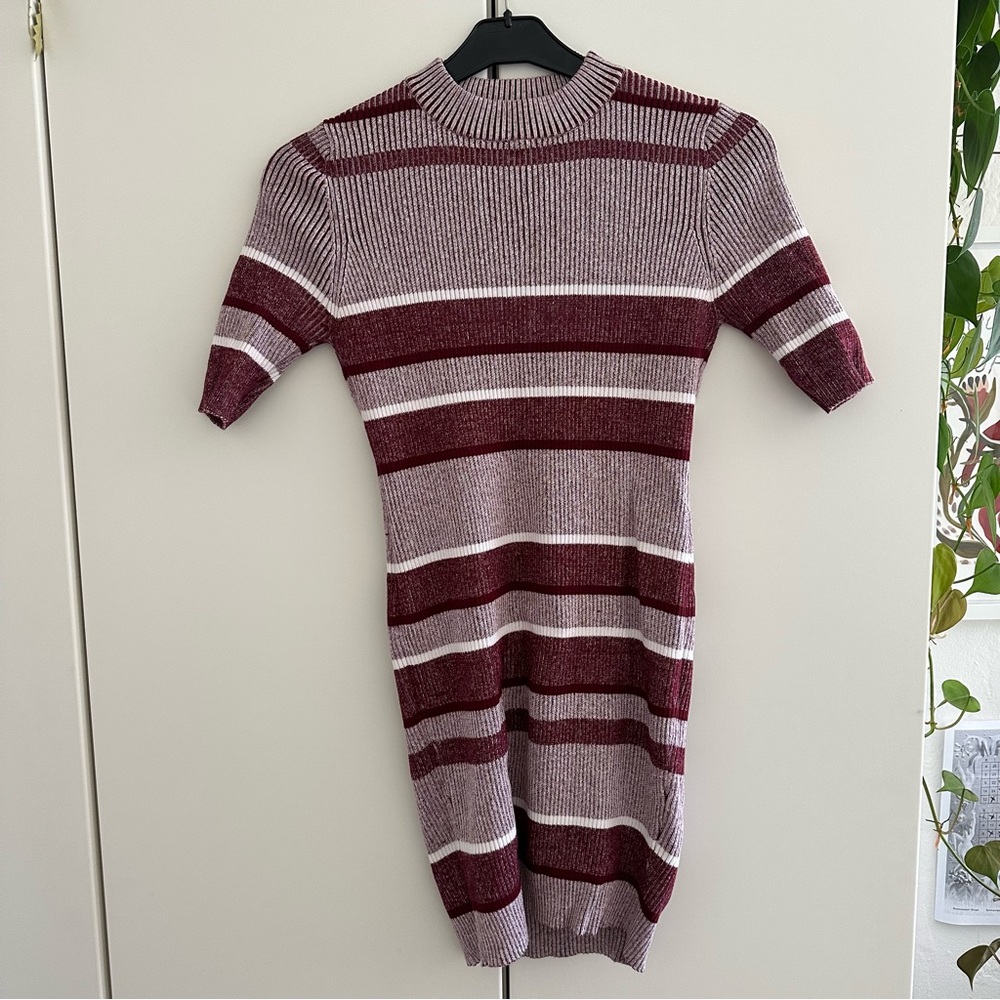 Alexander Wang Mockneck Tee Dress - body on knit
